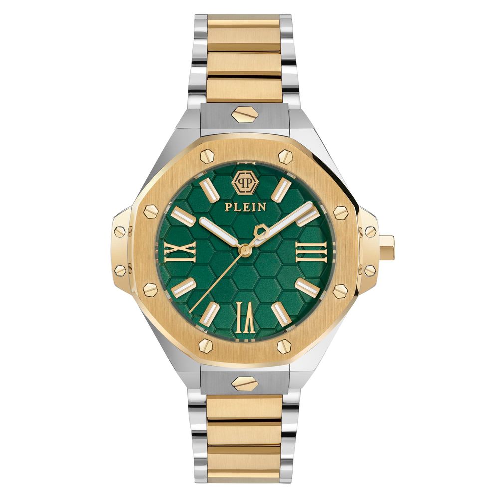 Philipp Plein Goldfarbene Edelstahl-Dresswatch
