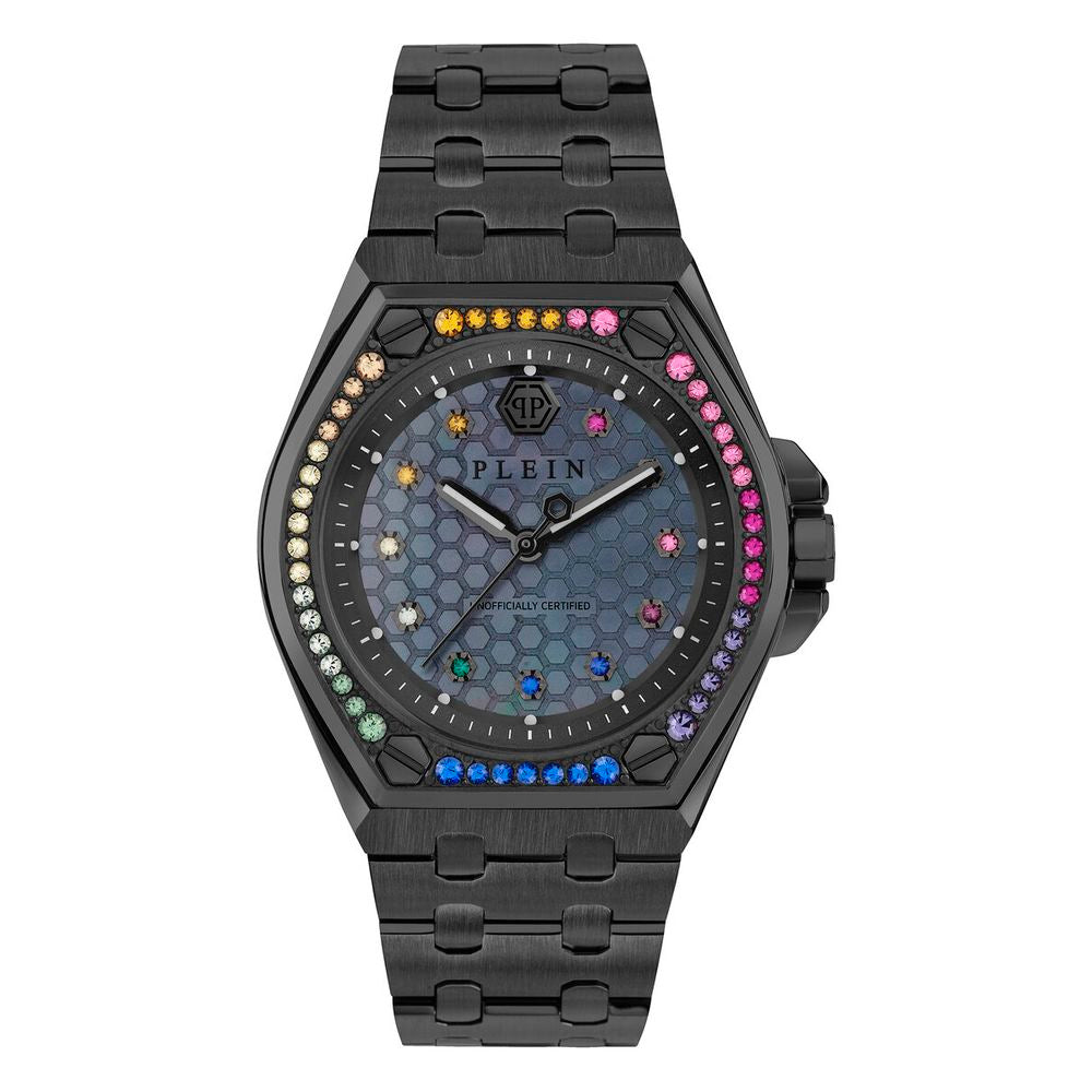 Philipp Plein Schwarze Edelstahl-Dresswatch