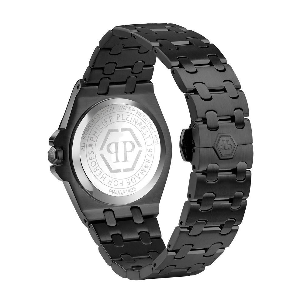 Philipp Plein Schwarze Edelstahl-Dresswatch