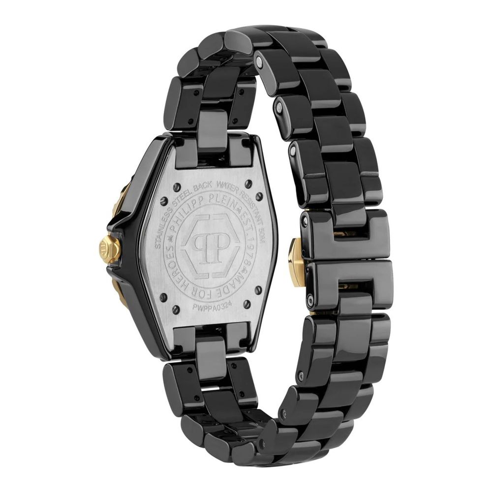 Philipp Plein Schwarze Keramik-Kleideruhr