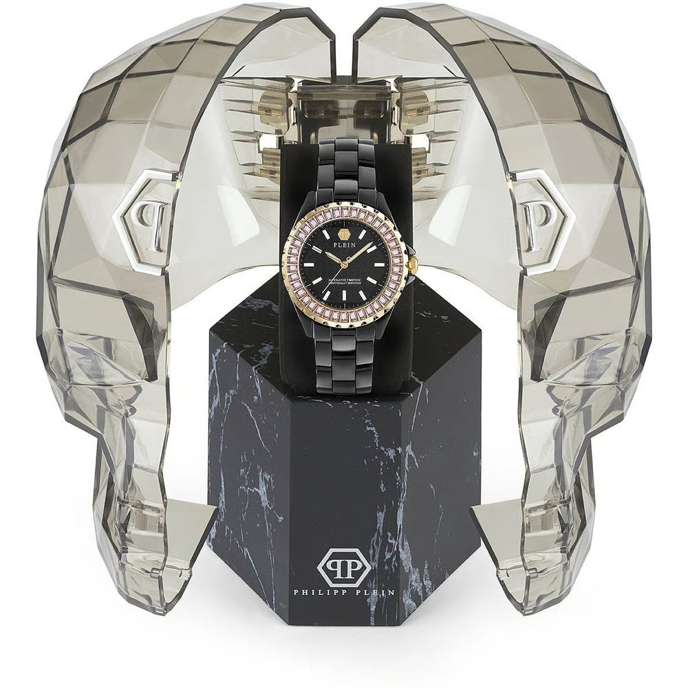 Philipp Plein Schwarze Keramik-Kleideruhr