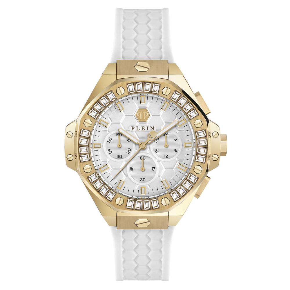 Philipp Plein Weiße synthetische Kleid-Uhr