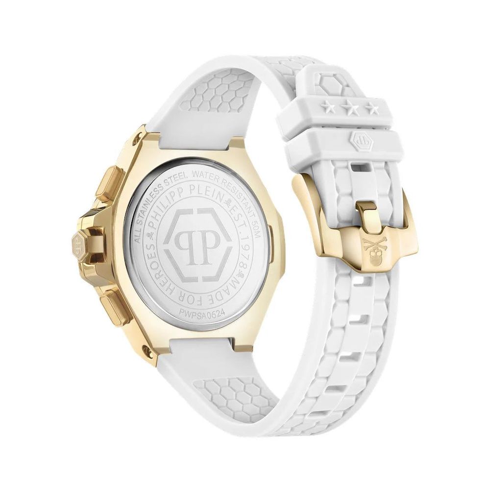 Philipp Plein Weiße synthetische Kleid-Uhr