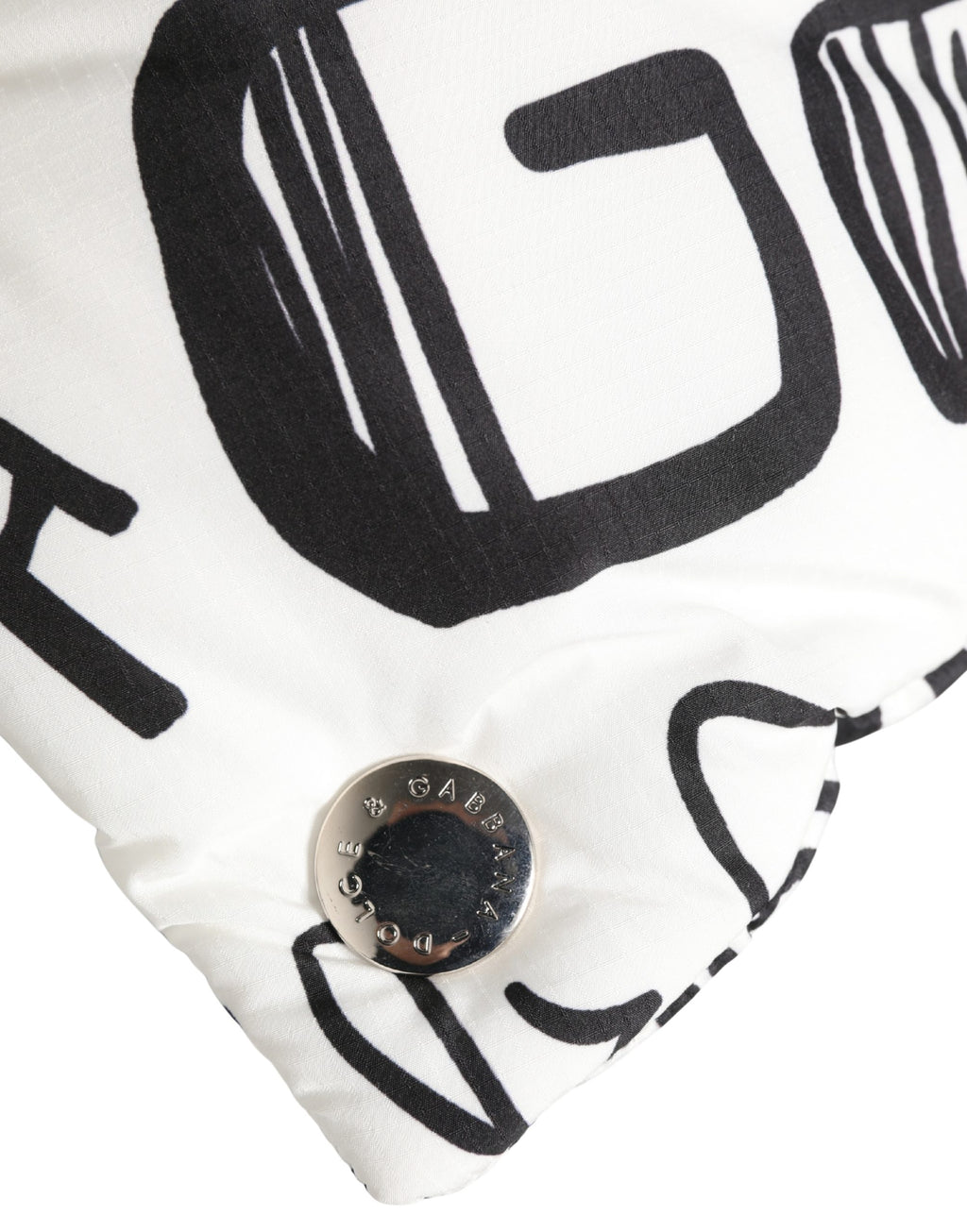 Dolce & Gabbana White Logo Print Headscarf Cap