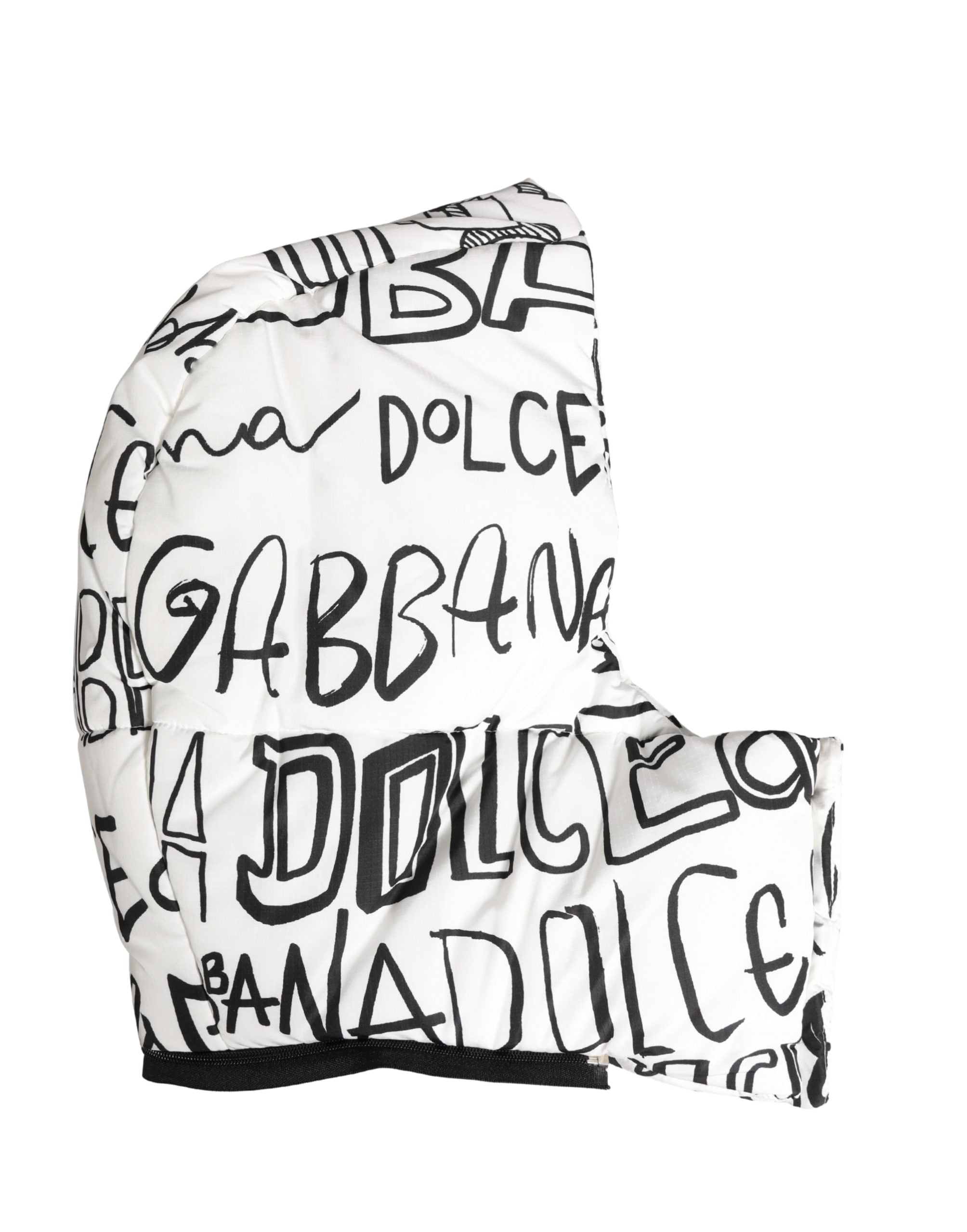 Dolce & Gabbana White Logo Print Headscarf Cap