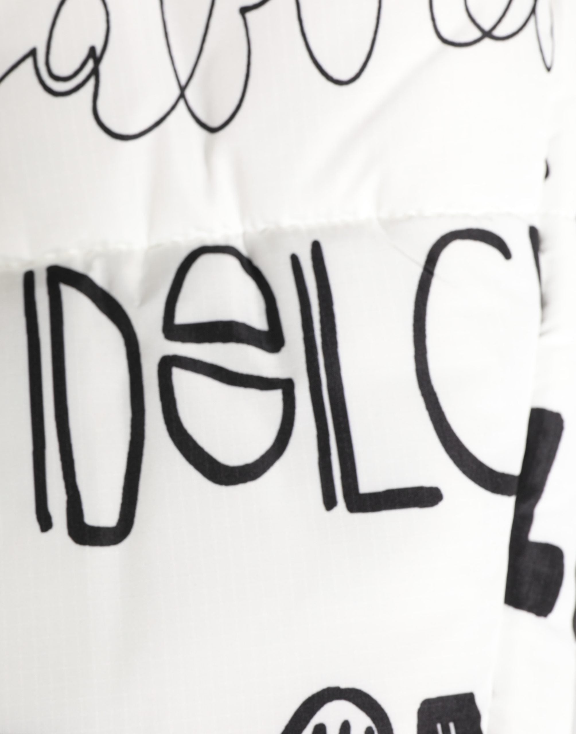 Dolce & Gabbana White Logo Print Headscarf Cap