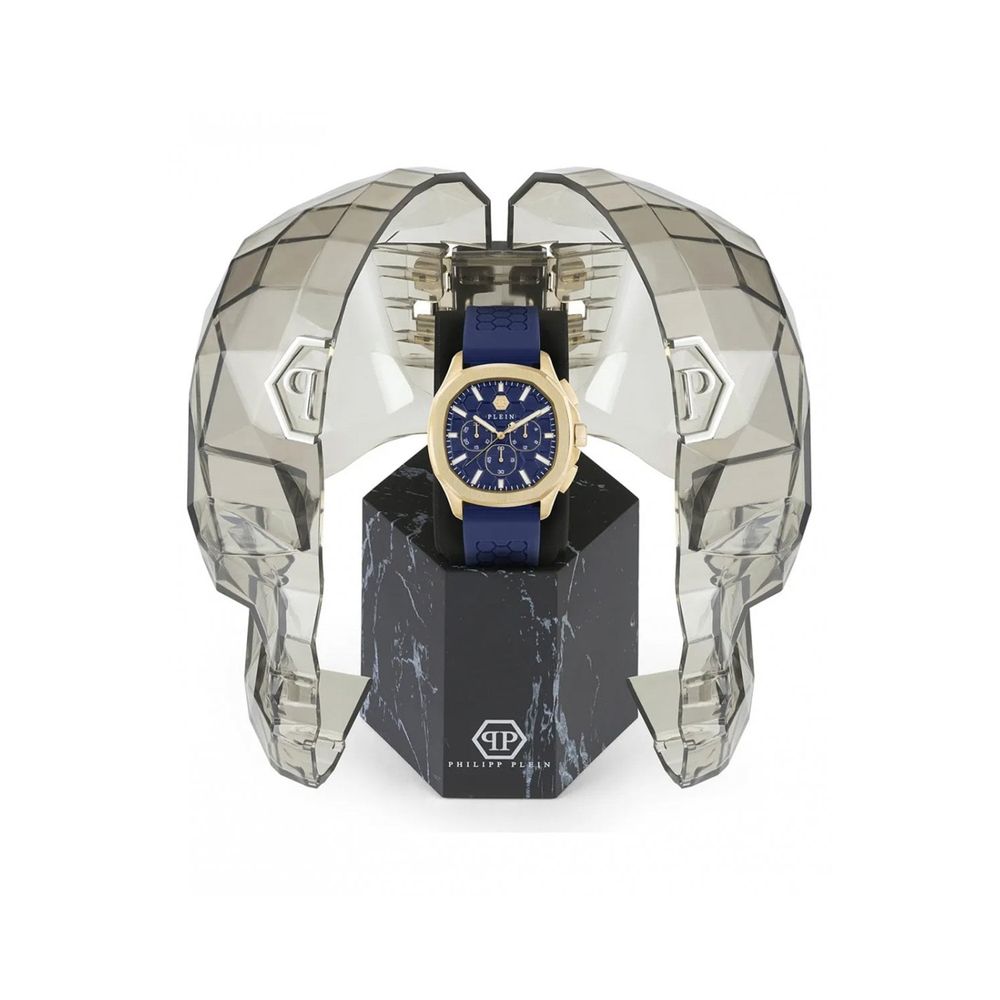 Philipp Plein Blaue synthetische Armbanduhr