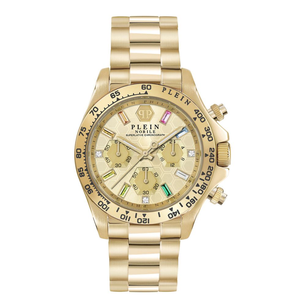Philipp Plein Gold-Tone Stainless Steel Dress Watch