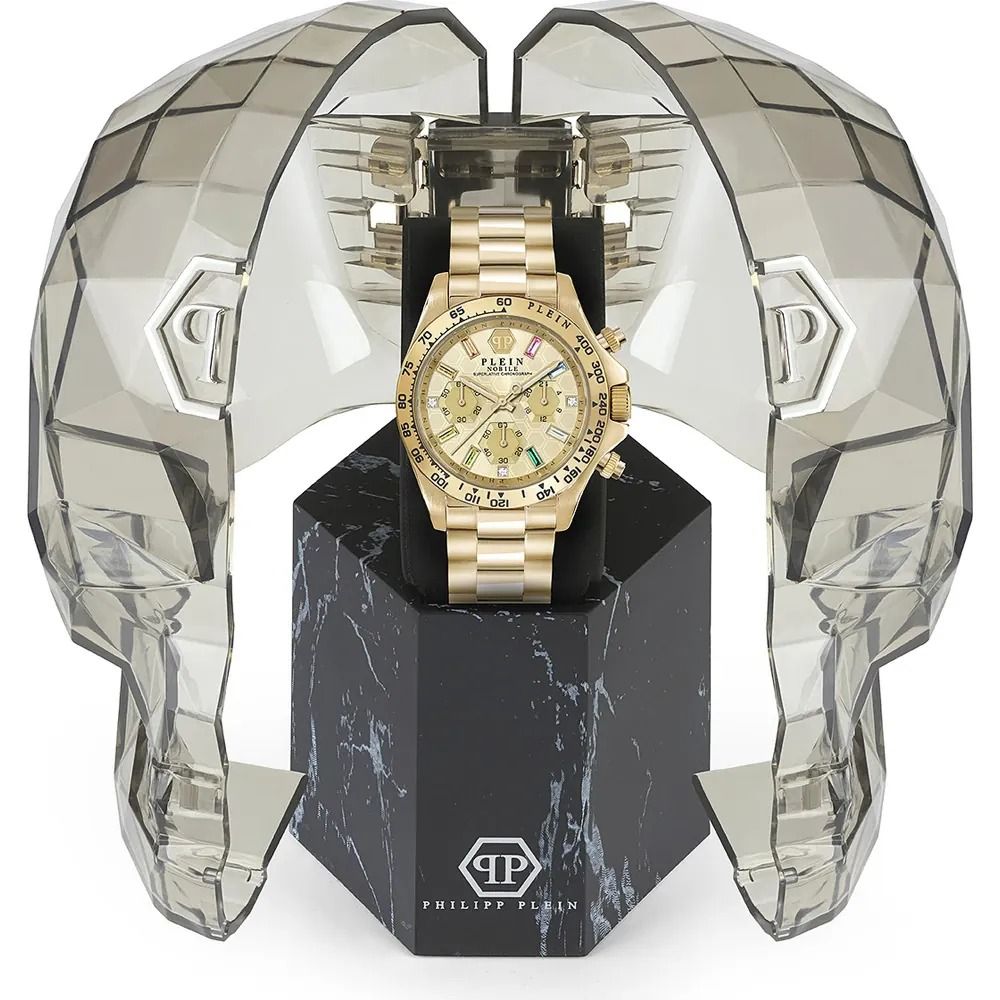 Philipp Plein Gold-Tone Stainless Steel Dress Watch