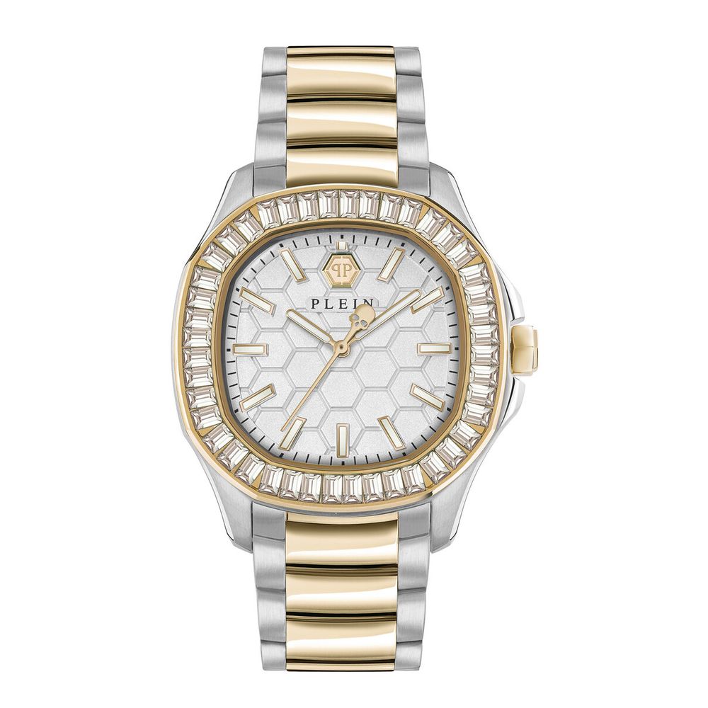 Philipp Plein Goldfarbene Edelstahl-Dresswatch