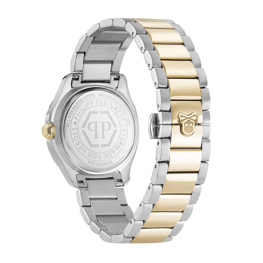 Philipp Plein Goldfarbene Edelstahl-Dresswatch