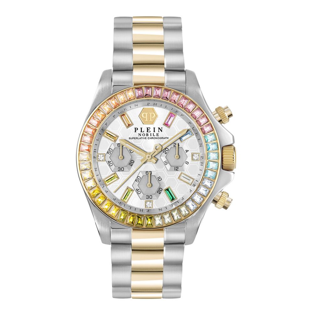 Philipp Plein stainless steel watch with gold finish