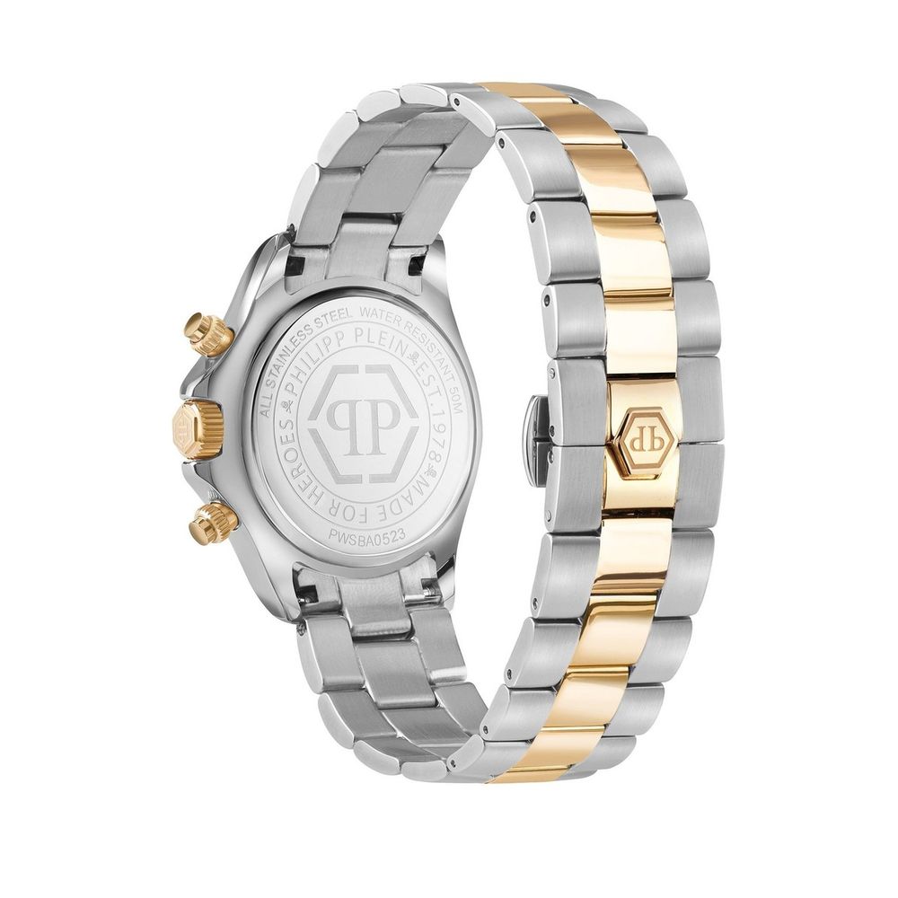 Philipp Plein stainless steel watch with gold finish