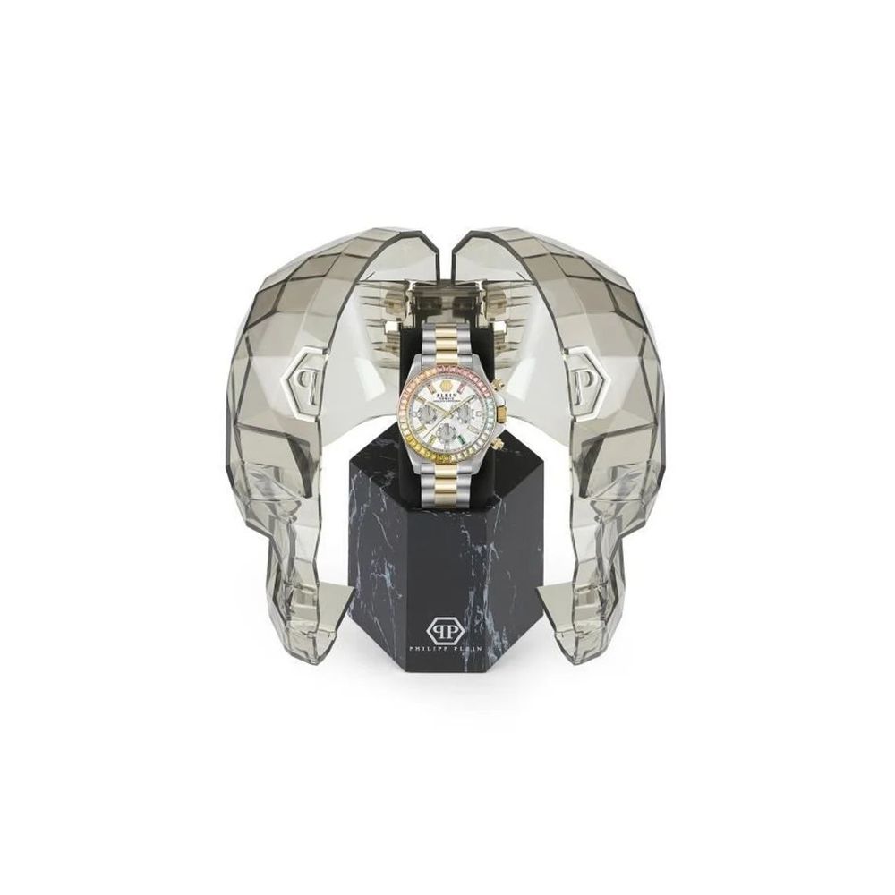 Philipp Plein stainless steel watch with gold finish