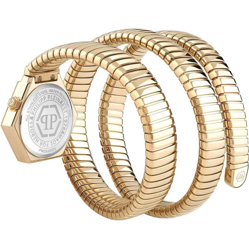 Philipp Plein Goldfarbene Edelstahl-Dresswatch