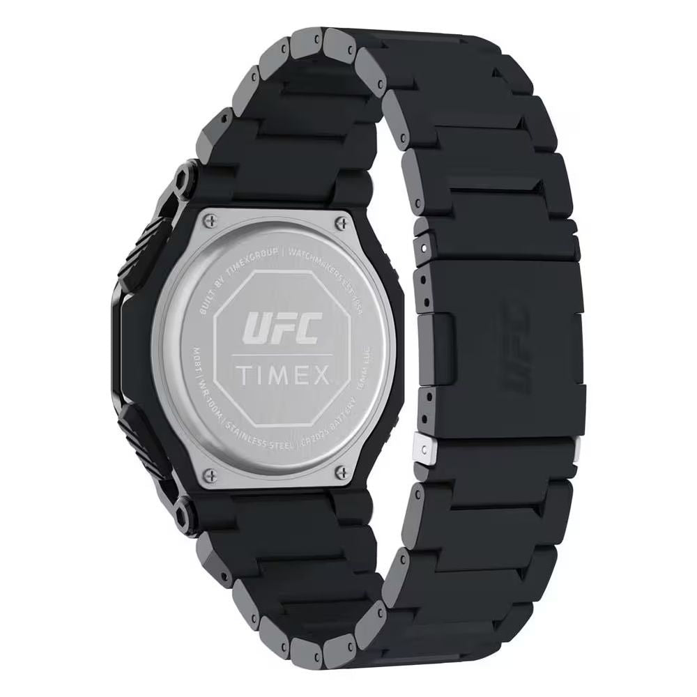 Timex Schwarze Sportuhr aus Edelstahl
