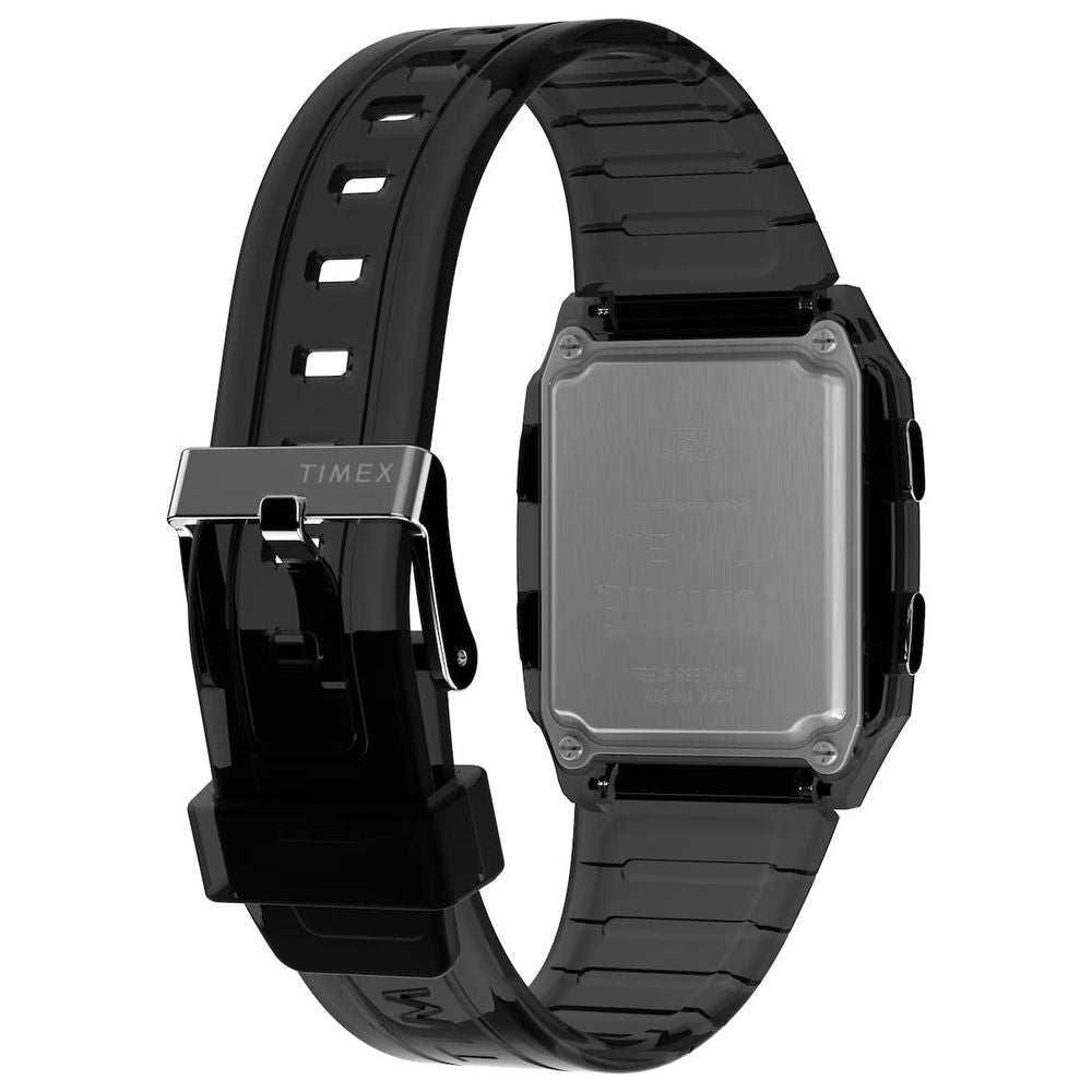 Timex Schwarze Digitaluhr aus Kautschuk