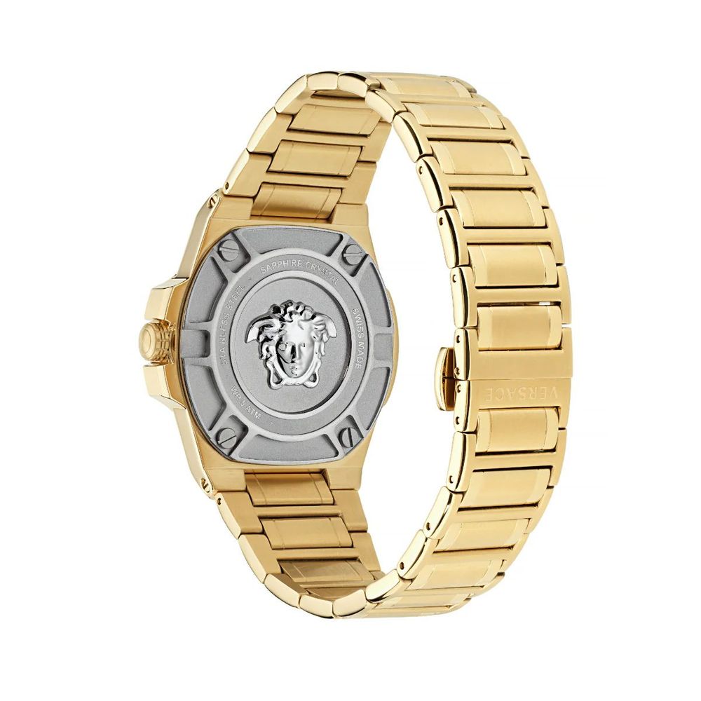 Versace Goldfarbene Edelstahl-Dresswatch