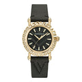 Versace Schwarze Pelz-Kleideruhr