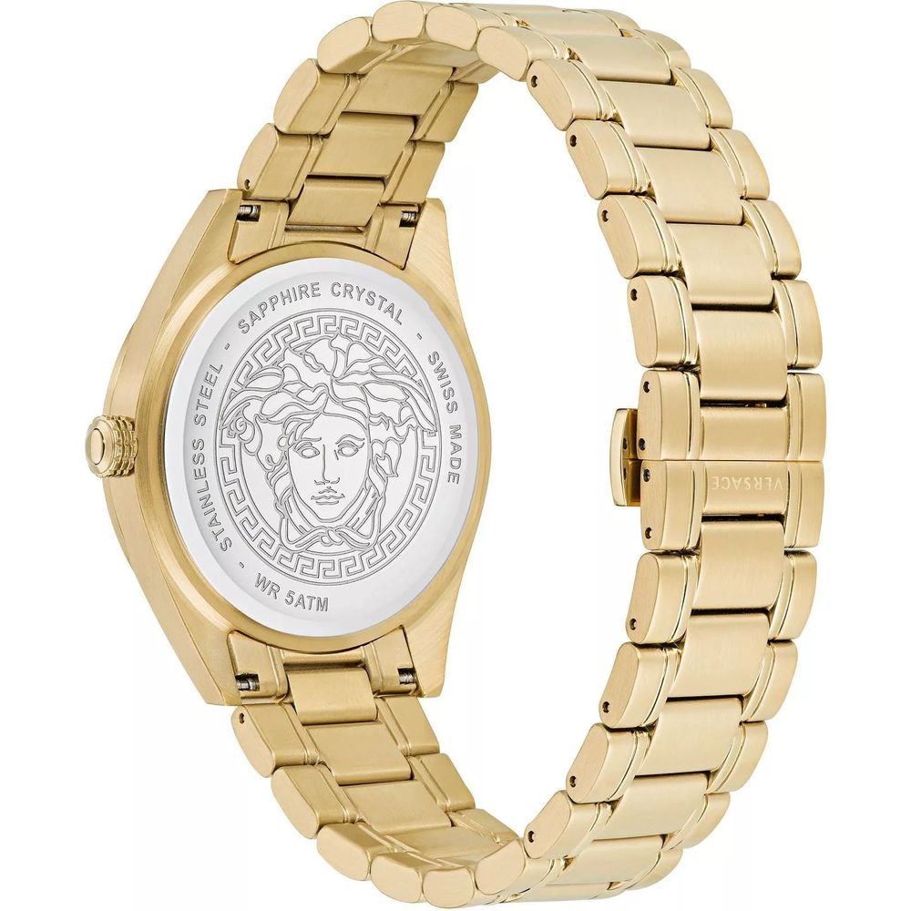 Versace Goldfarbene Edelstahl-Dresswatch