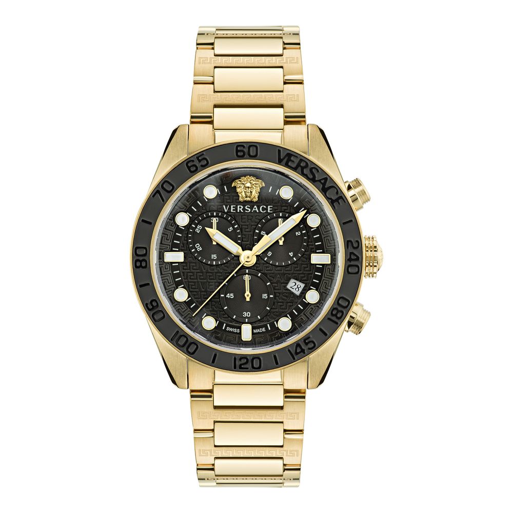Versace Goldfarbene Edelstahl-Dresswatch