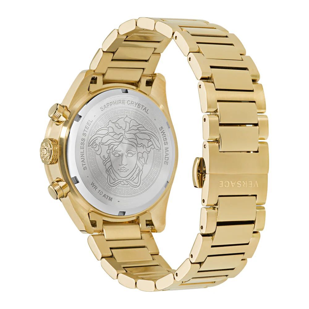 Versace Goldfarbene Edelstahl-Dresswatch
