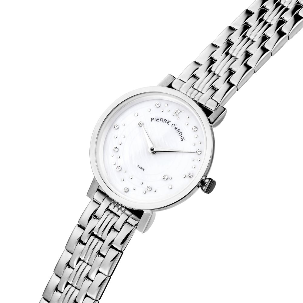 Pierre Cardin Graue Edelstahl-Dresswatch