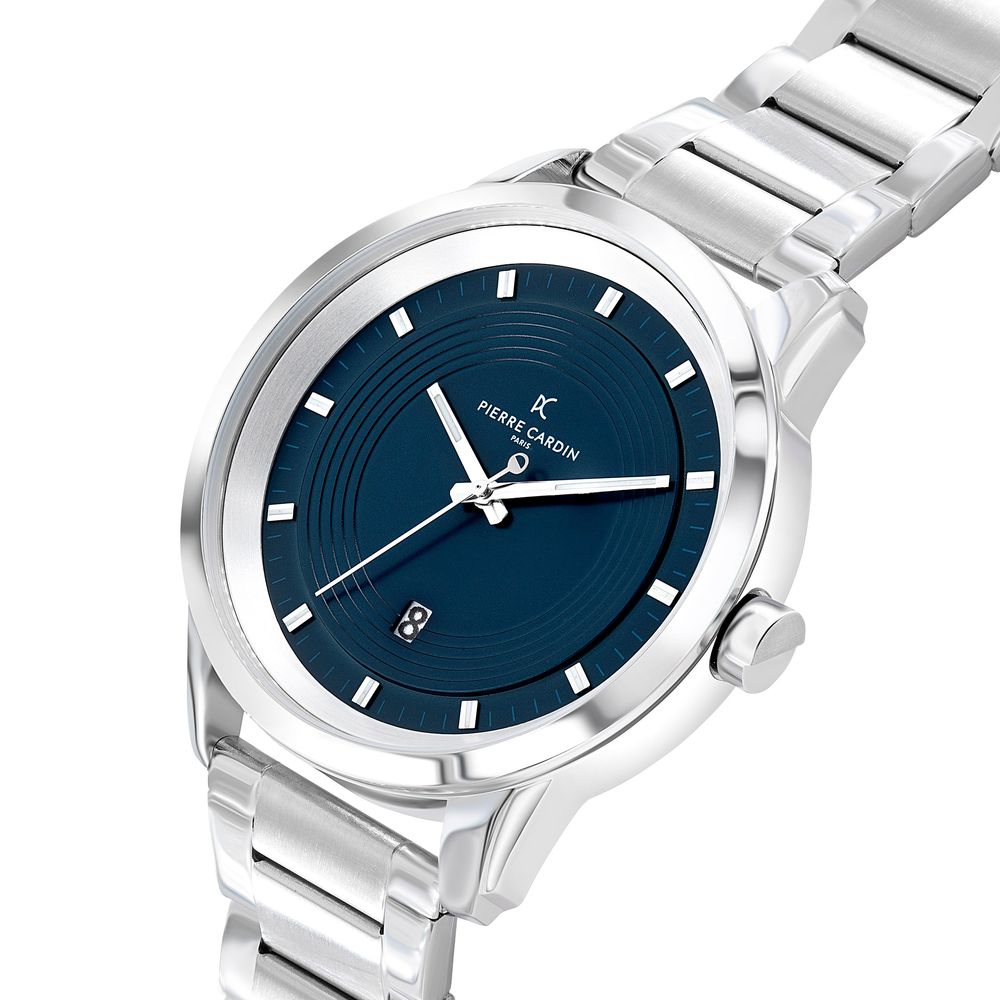 Pierre Cardin Graue Edelstahl-Dresswatch