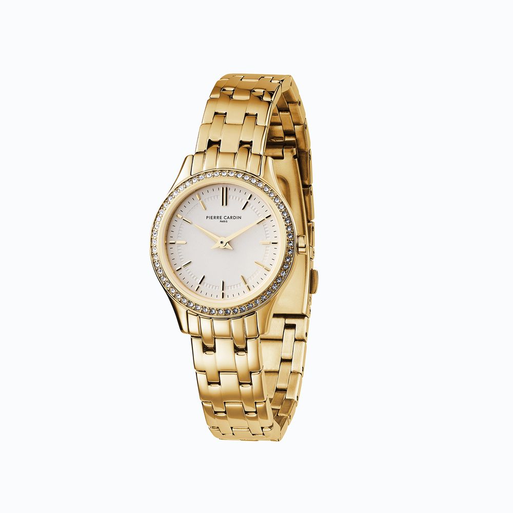 Pierre Cardin Goldfarbene Edelstahl-Dresswatch