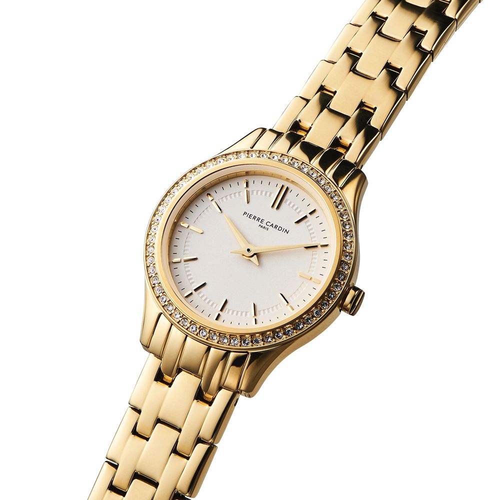 Pierre Cardin Goldfarbene Edelstahl-Dresswatch