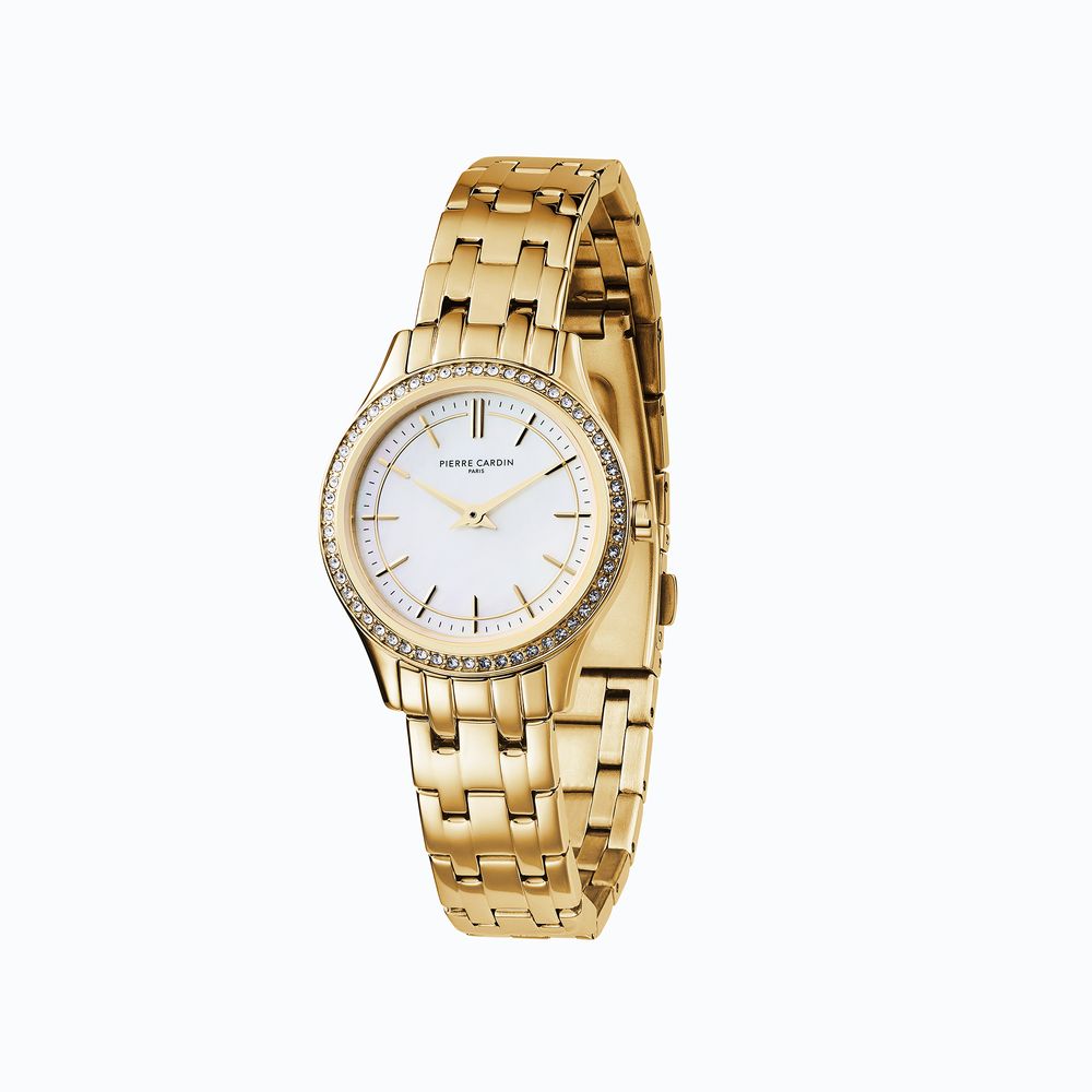 Pierre Cardin Goldfarbene Edelstahl-Dresswatch