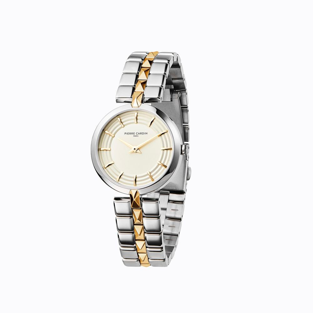 Pierre Cardin Graue Edelstahl-Kleideruhr
