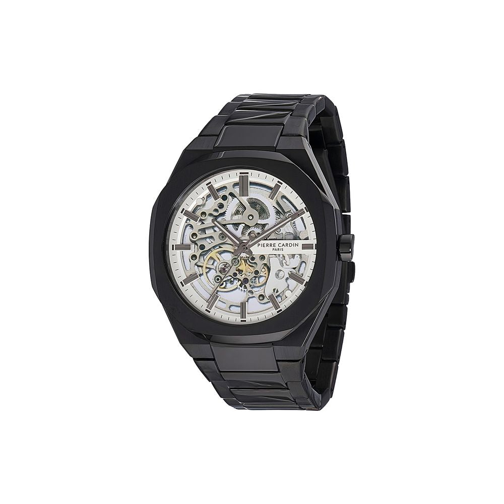 Pierre Cardin Schwarze Edelstahl-Dresswatch
