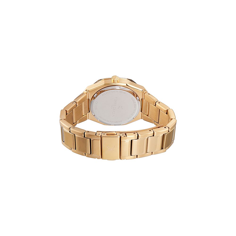 Pierre Cardin Goldfarbene Edelstahl-Kleideruhr