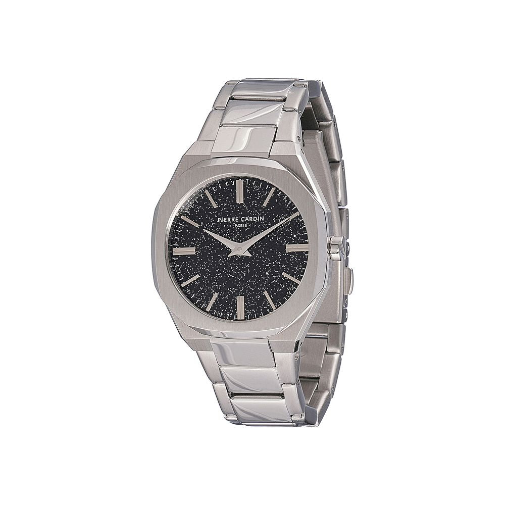 Pierre Cardin Graue Edelstahl-Kleideruhr