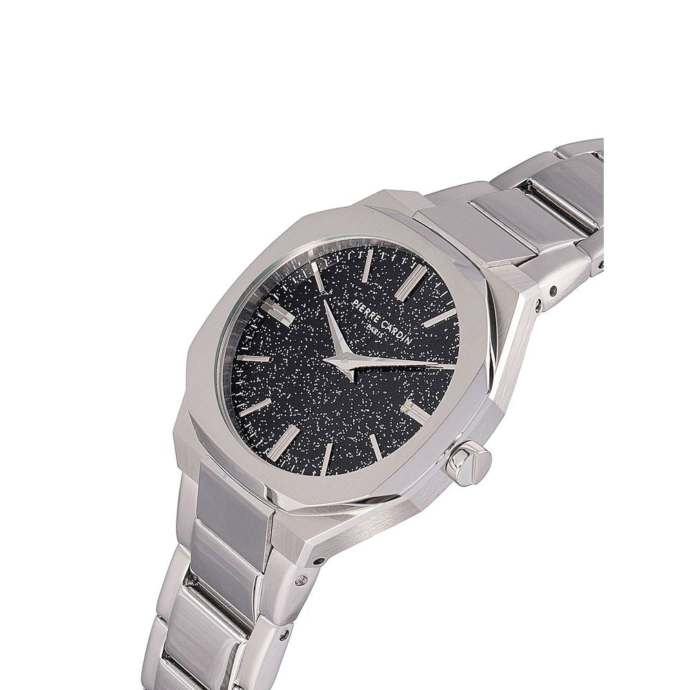 Pierre Cardin Graue Edelstahl-Kleideruhr