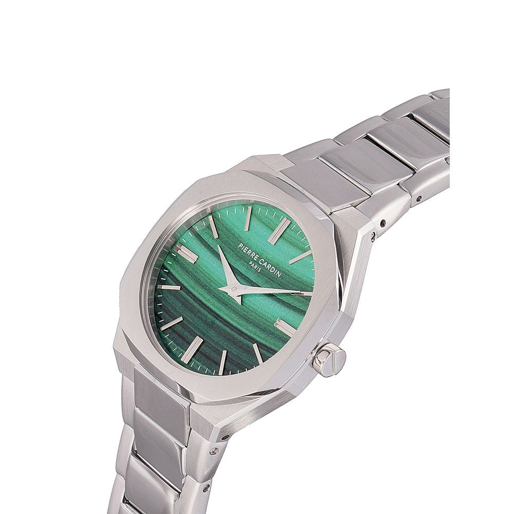 Pierre Cardin Graue Edelstahl-Kleideruhr