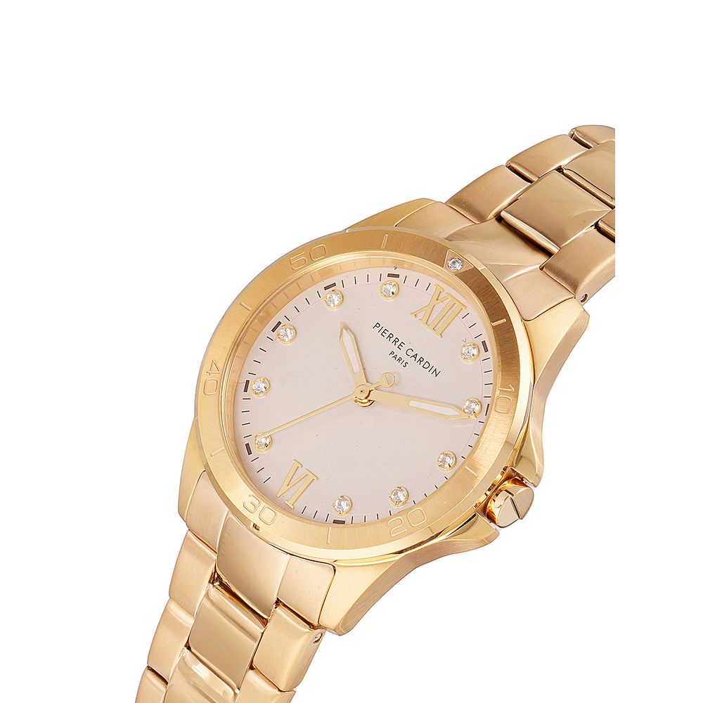 Pierre Cardin Goldfarbene Edelstahl-Dresswatch