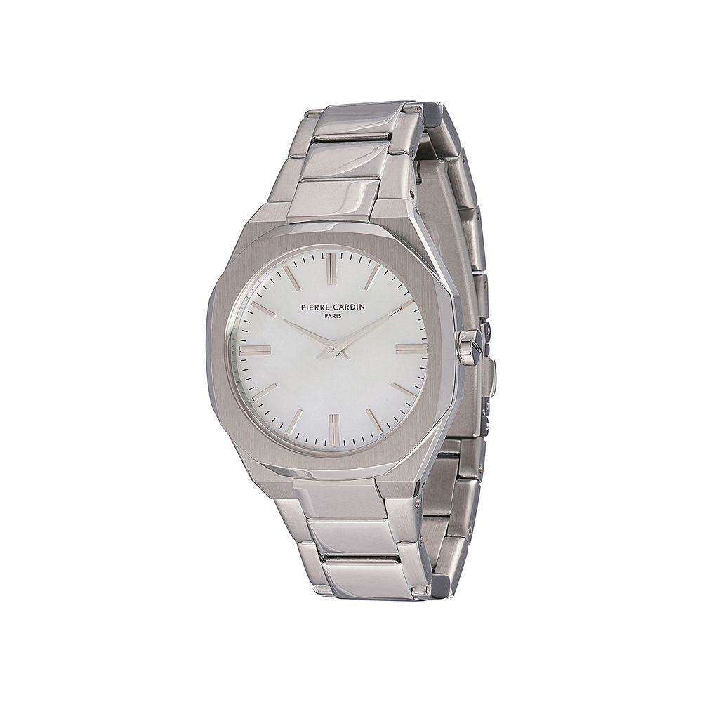 Pierre Cardin Graue Edelstahl-Kleideruhr