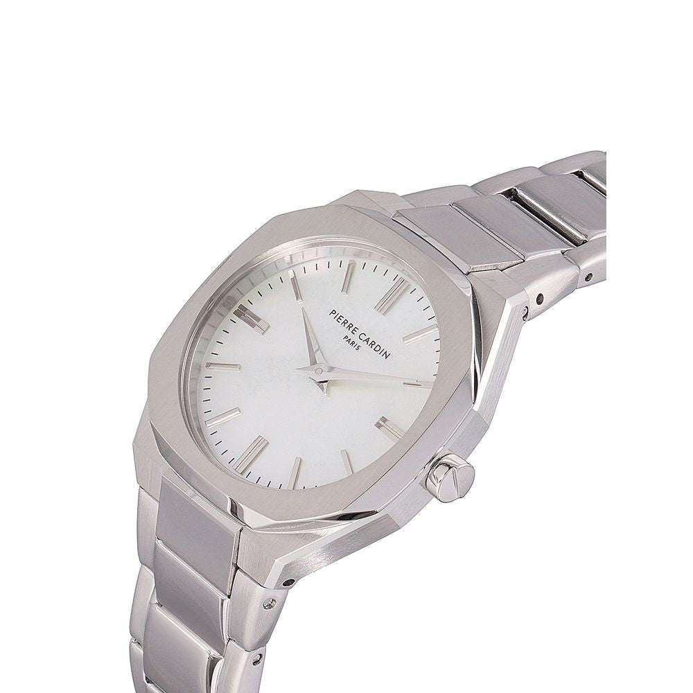 Pierre Cardin Graue Edelstahl-Kleideruhr