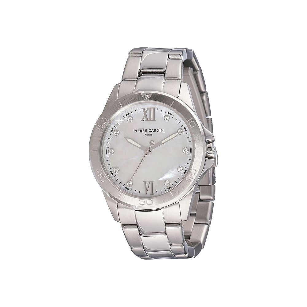 Pierre Cardin Graue Edelstahl-Kleideruhr