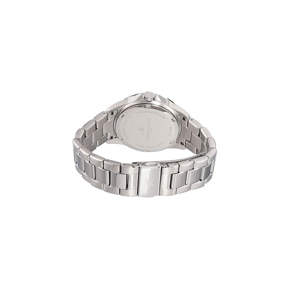 Pierre Cardin Graue Edelstahl-Kleideruhr