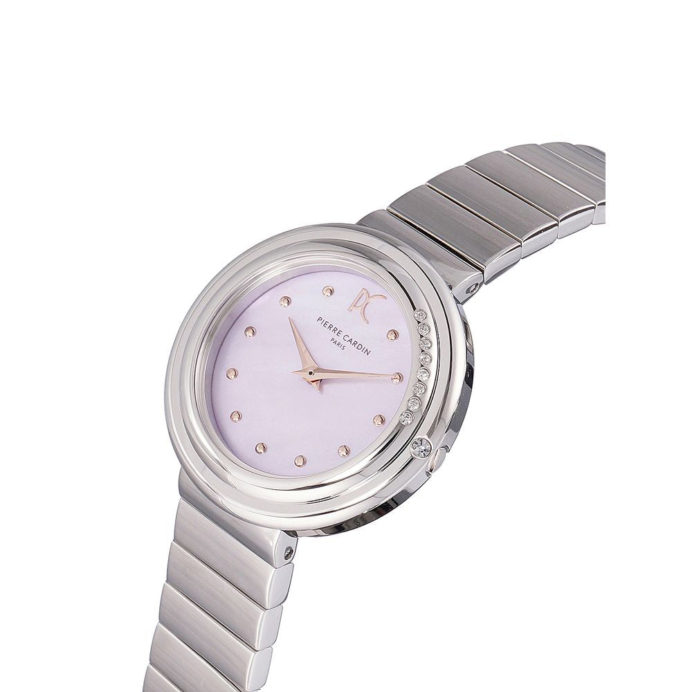 Pierre Cardin Graue Edelstahl-Kleideruhr