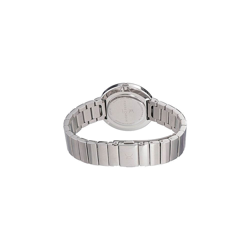 Pierre Cardin Graue Edelstahl-Kleideruhr