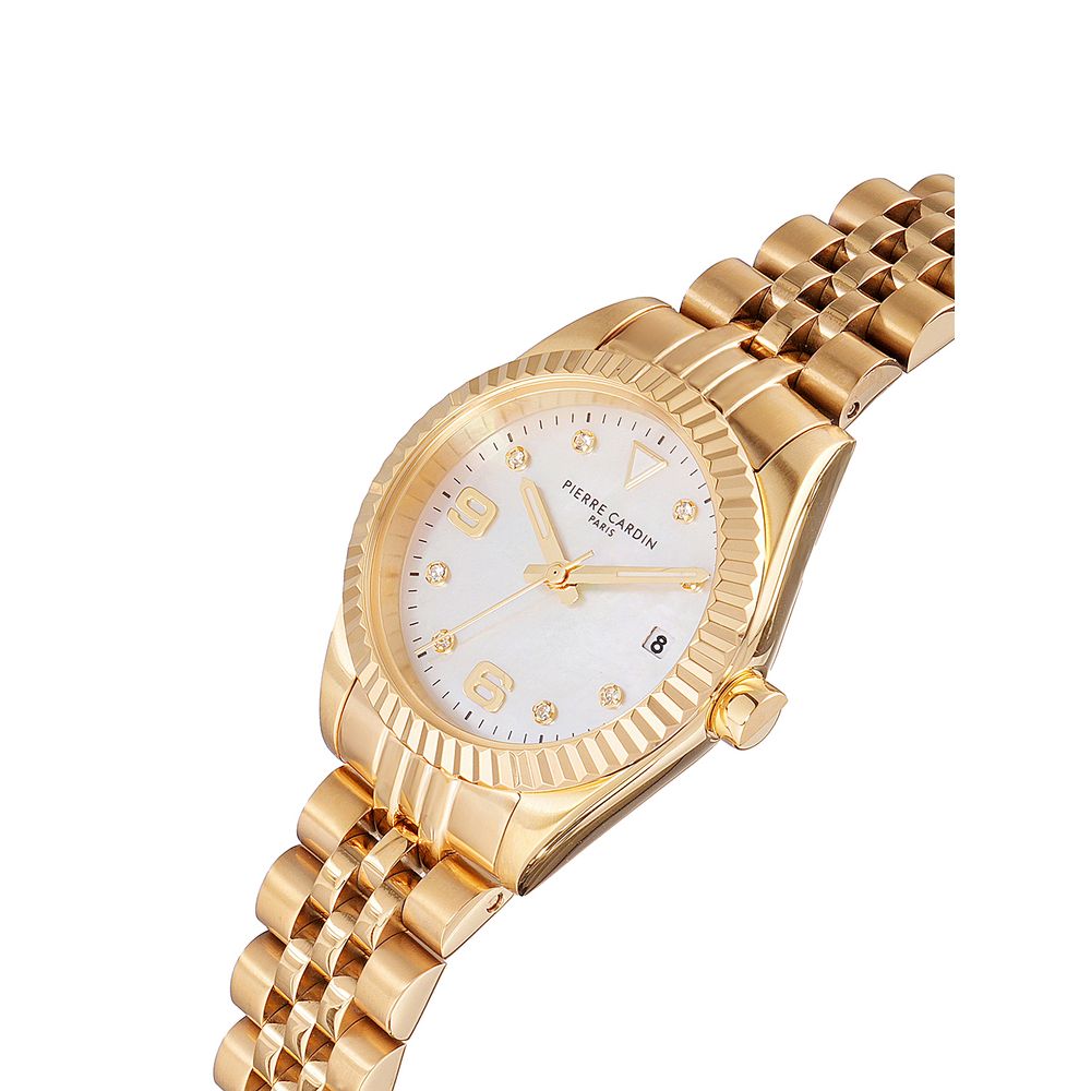 Pierre Cardin Armbanduhr aus Edelstahl in Gold