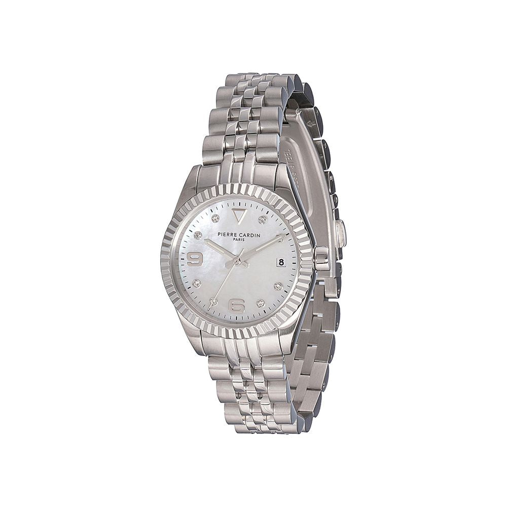 Pierre Cardin Graue Edelstahl-Kleideruhr