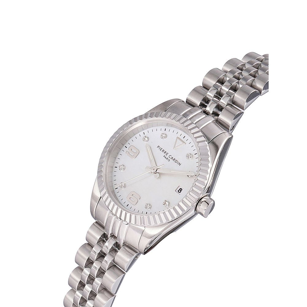 Pierre Cardin Graue Edelstahl-Kleideruhr