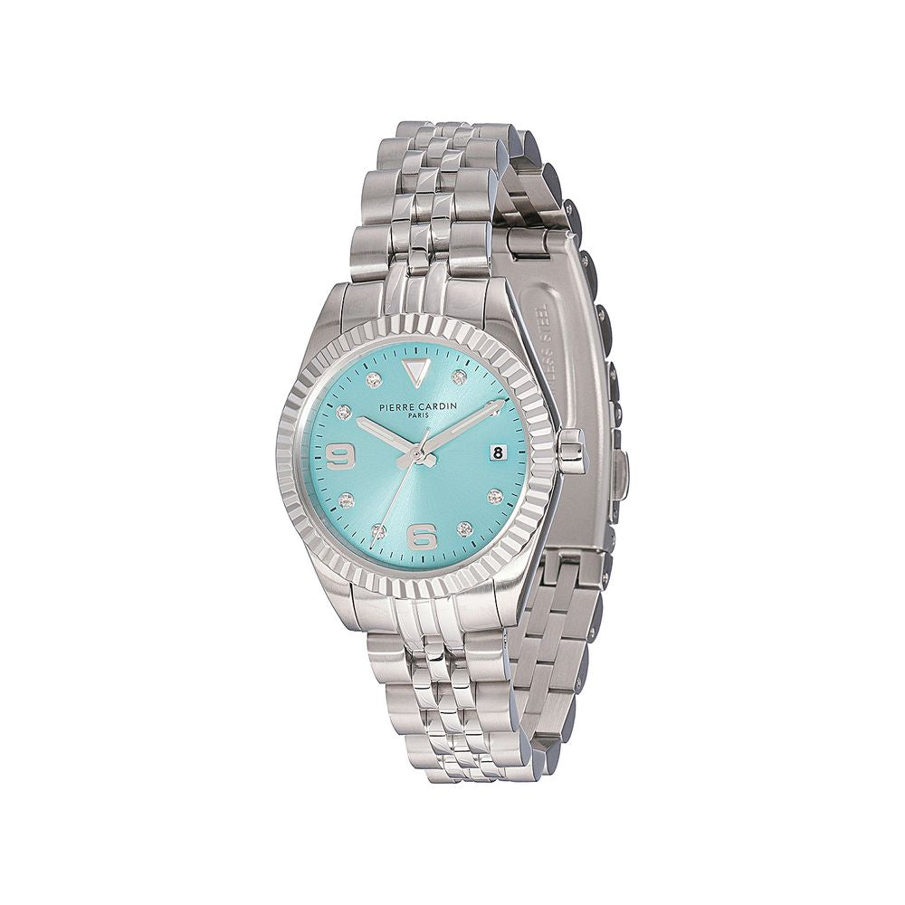 Pierre Cardin Graue Edelstahl-Kleideruhr