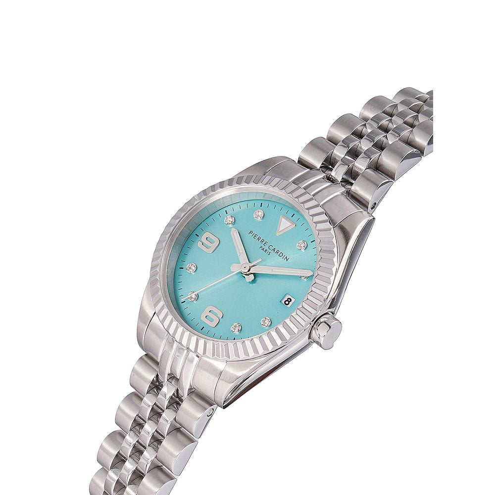 Pierre Cardin Graue Edelstahl-Kleideruhr
