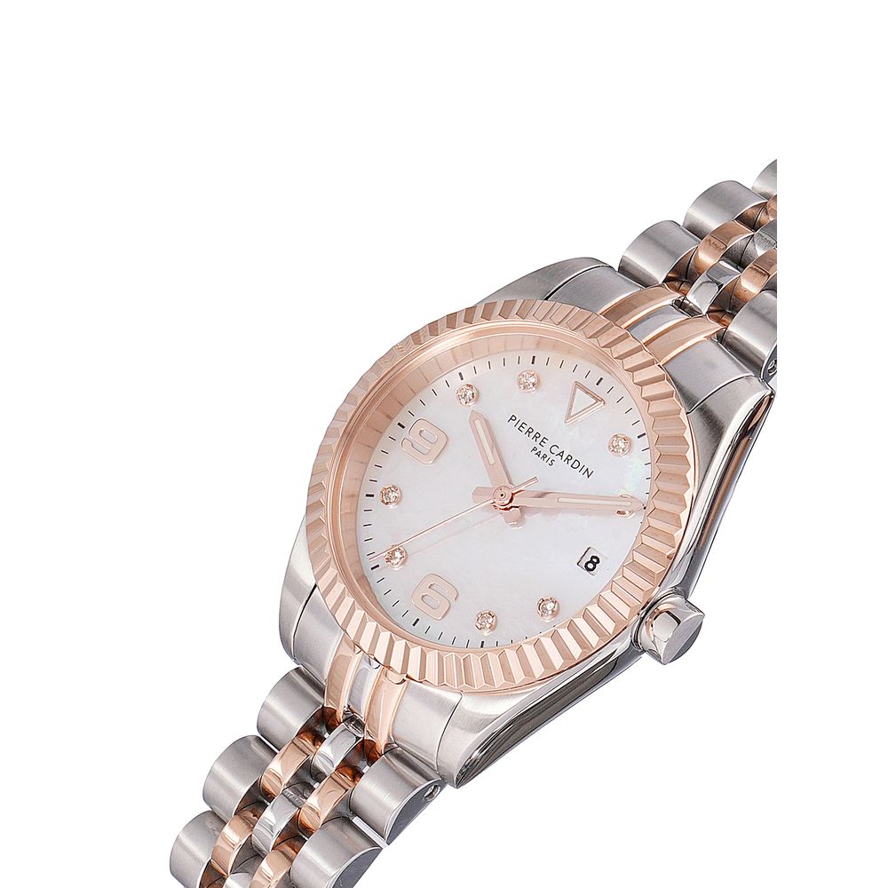 Pierre Cardin Graue Edelstahl-Kleideruhr